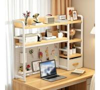 Générique ÉTagèRe De Rangement De Bureau à Plusieurs Niveaux, Clapier De Bureau Blanc, Support De Livres De Bureau for Le Bureau à Domicile des éTudiants