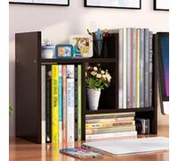 Générique Étagère De Rangement De Bureau Petite Réglable, Bibliothèque De Bureau Rétractable, Extensible Support De Rangement pour Maison École Dortoir(Black)