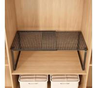 Générique Étagère de Rangement Extensible en métal pour Cuisine - Organisateur pour Placard, Garde-Robe, Armoire, étagères de Rangement réglables, séparateur DIY, Organisateur d'armoire Robuste