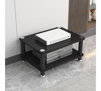 Générique Étagère de Rangement Portable pour Supports multimédias - Support Audio et vidéo, étagère d'angle Peu encombrante pour DVD/CD, projecteur et Console de Jeux, Montage Facile, Acajou, 60 x 40