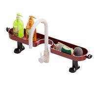 Générique Étagère de Robinet | Grande Capacité sur Pied Drainage en U,Support pour Robinet D'Évier,pour Cuisine Salle Bain Soins Peau Flacons De Parfum Brosses À Dents
