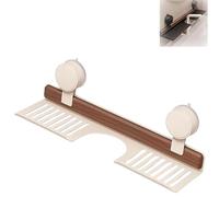 Générique Étagère De Salle De Bain À Ventouse en Noyer 40/50/60/70/80cm, Rangement À Ventouse pour Cuisine,Organiseur Mural for Lavabo (crème de Noix,60cm/23.6in)