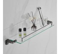 Générique Étagère en Verre, Salle de Bain en Verre rectangulaire, Porte-Verre en Verre en Acier Inoxydable, Mur, Douche, Toilettes, étagères en Verre flottantes à Canon