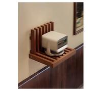 Générique Étagère Murale avec Lattes ventilées, Tabouret à Langer Pliable, Bureau Pliable Multi-Usage for Les Petites Zones de la Maison(Walnut)