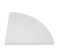 Générique Étagère Murale d'angle en Bois-Plastique 30 CM Blanche Forme Éventail Support Triangulaire Mural Vis Tournevis et Fixation sans Trace Rangement Mural Cuisine Salle de Bain