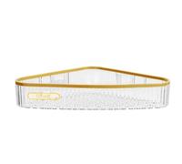 Générique Étagère Murale d'angle Salle de Bain | Étagère de Salle de Bain rectangulaire,Aucune étagère de Triangle de Douche de de Bains de poinçon avec la Base Creuse pour des Articles de Toilette