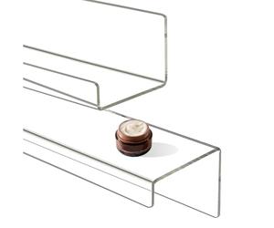 Générique Étagère Murale de Présentation,2 Étagères Flottantes - Étagère Décorative pour Collections,pour Maison Chambre Salon Cuisine Bureau Shampooing Livres Photos