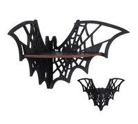 Générique Étagère Murale de Rangement en Bois Forme Toile D’araignée, Étagère Flottante D’Angle Décorative, Support Mural sans Crochet, pour Salle de Bain, Bureau Cuisine, Finition