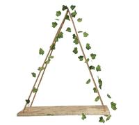 Générique Étagère Murale Flottante À LED Lierre Artificiel, Support Mural pour avec Feuilles Vertes Et Lumières LED, Étagère Décorative Bohème À Suspendre pour Chambre À Coucher, Salle De