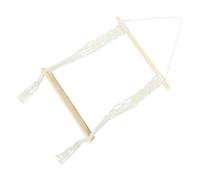Générique Étagère Murale Flottante en Macramé Support de Rangement en et Corde de Coton Décoration Étudiante pour Plantes Style Unique pour Intérieur Étagère Suspendue Pompons