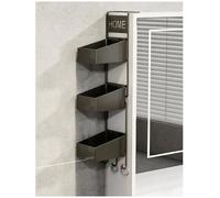 Générique Étagère Murale, Grande Armoire de Rangement avec Miroir de Salle de Bain avec Support de Rangement Ouvert sur Le côté for Salle de Bain, Chambre à Coucher, Salon (60 cm)(Black,60cm/23.4in)
