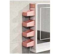 Générique Étagère Murale, Grande Armoire de Rangement avec Miroir de Salle de Bain avec Support de Rangement Ouvert sur Le côté for Salle de Bain, Chambre à Coucher, Salon (60 cm)(Pink,77cm/30in)