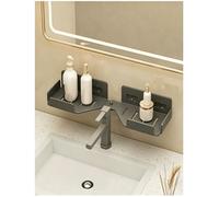 Générique Étagère murale rotative en forme de U au-dessus du robinet, for le rangement de la zone de l'évier dans la salle de bain et la cuisine, for les fournitures de nettoyage(Grey,60cm/23.4in)