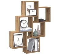 Générique Étagère Murale sous Forme de Cube chêne Artisanal 78x15x93 cm,Meubles, Étagères, Étagères murales & corniches, Brun (Poids 9.2KG)