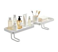 Générique Étagère Organisateur De Lavabo - Support en ABS sans Perçage Gain De Place À Drainage Rapide | Égouttoir De Cuisine Et Rangement Évier Amovible | Rebord Autoportant pour Robinet