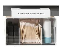 Générique Étagère Organisateur Salle de Bain | Rangement Transparent sans perçage - Petit Rangement Salle de Bain | pour Douche sous Évier Derrière Porte Placard Chambre Dortoir Bureau Camping-Car