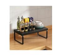 Générique Étagère organisatrice pour comptoir de Cuisine, Support à épices surélevé pour Placard, étagère de Rangement antidérapante à Plusieurs Niveaux pour conserves de(Black,70x20x21.5cm)