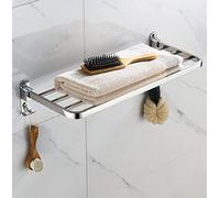 Générique Étagère Pliante INOX 304, Fixation Murale Double, sans Perçage
