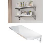 Générique Étagère Pliante Murale en Acier Inoxydable, étagère Pliante for Food Trucks, fenêtres de remorques, Cuisines commerciales, Restaurants, garages et buanderies.(180x25cm)