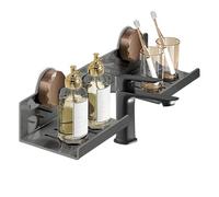 Générique Étagère pour Lavabo De Salle De Bain | Étagères Murales pour Salle De Bain,Organisateur en Acier Carbone Amovible À Ventouses pour Rangement, Parfums Et Décor