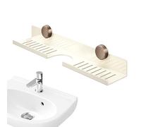 Générique Étagère pour Lavabo De Salle De Bain, Étagères Murales Salle de Bain, Organisateur en Acier Carbone Amovible À Ventouses pour Rangement, Parfums Et Décor