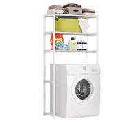 Générique Étagère pour Lave-Linge à 2 ou 3 Fixations, pouvant accueillir Un bac de Rangement sur Le Dessus, étagère pour Lave-Linge/sèche-Linge(White,3 Stories)