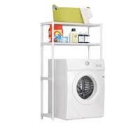 Générique Étagère pour Lave-Linge à 2 ou 3 Fixations, pouvant accueillir Un bac de Rangement sur Le Dessus, étagère pour Lave-Linge/sèche-Linge(White,2 Stories)