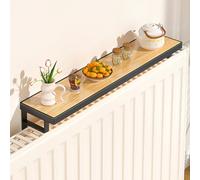 Générique Étagère Radiateur À Poser en Bois 40-60 Cm, Tablette Cache-radiateur Anti-fumée, Rangement Malin sans Percer, Optimiser l'espace (Noir,60 cm/23.6 in)