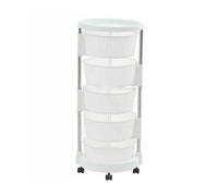 Générique Étagère Rotative for Fruits Et Légumes,Panier De Rangement Mobile,étagère De Salle De Bain avec roulettes,capacité De Charge Élevée,for Salon,Chambre À Coucher(Color 1,5 Tiers)
