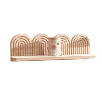 Générique Étagère Suspendue Bohème Arc-en- - Rack Mural en Bois, Support Flottant Rustique, Séparateur de Mur, Décoration Maison pour Livres, Succulentes, Cristaux, Étagère Murale