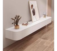 Générique Étagère TV Flottante, Meuble multimédia Mural, Console avec Portes de Rangement, Meuble TV Mural Moderne - Unité Flottante en Bois Massif, 280 cm/110,2 po - Élégant Medi