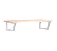 Générique Étagère Vasque Murale Acier Et Bois De Chêne Massif | Design Trapèze Pour Serviettes, Plateau Non Percé, Montage Flexible, Pour Salle De Bains