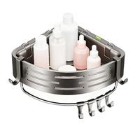 Générique Étagères De Douche D'Angle - Rangement Mural Sans Perçage | Rack D'Organisation De Douche D'Angle,Pour Gel De Toilette Éponge Salle De Bain Cuisine Toilettes Maison Appartement