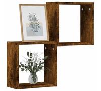 Générique Étagères murales sous Forme de Cube 2 pcs chêne fumé 30x15x30cm,Étagères,Étagères murales & corniches-815879