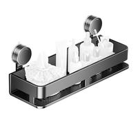 Générique Étagre à Ventouse - Support Murage Pour Épices Avec Accrochages Amovibles,Bac Anti-Rouille Porte-Savon sans Perçage pour Cuisine Salle de Bain Placard