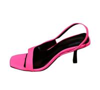 Générique Été nouvelle Europe et états Simple creux bout ouvert sandales hauts tempérament tête carrée sandales Bottes Été (37)