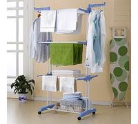Générique Étendoir à Linge Pliable pour intérieur et extérieur. Corde à Linge Verticale Pliable avec roulettes Extensibles, Gain de Place, pour Une Utilisation intérieure et extérieure (75 x 64 x 170