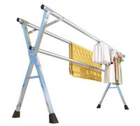 Générique Étendoir à Linge Pliable pour intérieur et extérieur. Étendoir à Linge Pliable d'intérieur, Robuste, en Acier Inoxydable, avec roulettes et Conception Pliable (240 cm).