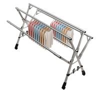 Générique Étendoir à Linge Pliable pour intérieur et extérieur. Étendoir à Linge Pliable en Acier Inoxydable Robuste, réglable et Facile à Installer (200 cm).