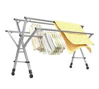 Générique Étendoir à Linge Pliable pour intérieur et extérieur. Étendoir à Linge Pliable en Acier Inoxydable pour vêtements, utilisable à l'intérieur comme à l'extérieur (160 cm).
