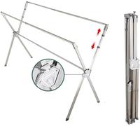 Générique Étendoir à Linge Pliable pour intérieur et extérieur. Étendoir à Linge Pliable et réglable en Acier Inoxydable pour Une Utilisation intérieure et extérieure. (B)
