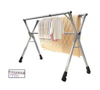 Générique Étendoir à Linge Pliable pour intérieur et extérieur. Étendoir à Linge rétractable en Acier Inoxydable, Pliable et réglable, pour sécher Le Linge (240 cm).