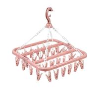 Générique Etendoir Chaussette, Séchoir À Linge Pliable, Séchage Vêtements avec 32 Pinces À Linge, Sechoir A Linge Rotatif Pliant, pour Chaussettes, sous-Vêtements Et Petits