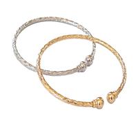 Générique Ethiopian Jewelry Gold Color Bangles Dubai Bangles Plated Women Decoration Party Bangle Wedding African Ethiopian (Model 3)