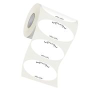 Générique Étiquettes Autocollantes Blanches pour Mise en Conserve, Rouleau de 500 Pièces, Matériau Raflacoat, Adhésives Permanentes Faciles à Utiliser pour DIY et Artisanat