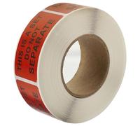 Générique Étiquettes D'avertissement Autocollantes Rouges Rouleau de 500 Pièces Papier Auto-adhésif Résistant Forte Adhérence pour Emballage pour Usine et Conditionnement