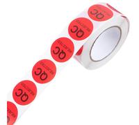 Générique Étiquettes de Contrôle Qualité Rondes Autocollantes Rouleau 1 Pièce Adhésif Solide Texte Noir Visible Fournitures D’Entrepôt pour Inventaire et Expédition Industrielle