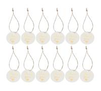 Générique Étiquettes et Pré-percées Rondes en Carton Blanc Dorure, Légères 100 Livrées 25 Cm de Corde en Jute, pour Remerciements et Décorations de Shower ou Fête