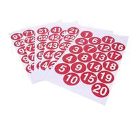 Générique Étiquettes Rondes Autocollantes en Pvc Imperméable, Lot de 100 Autocollants Numérotés 5cm pour Organisation Maison et Tri Scolaire