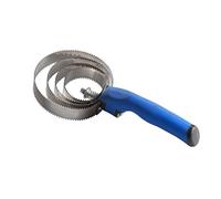 Générique - Etrille métallique ronde poignée soft - bleu